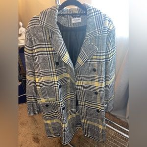 Houndstooth Black White and Yellow